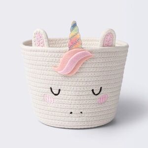 Cloud Island Small Coiled Rope Unicorn Basket - Set of 2